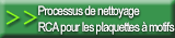 Processus de nettoyage RCA pour les plaquettes à motifs