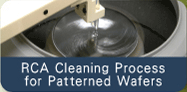 RCA cleaning process for paterned wafers